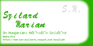 szilard marian business card